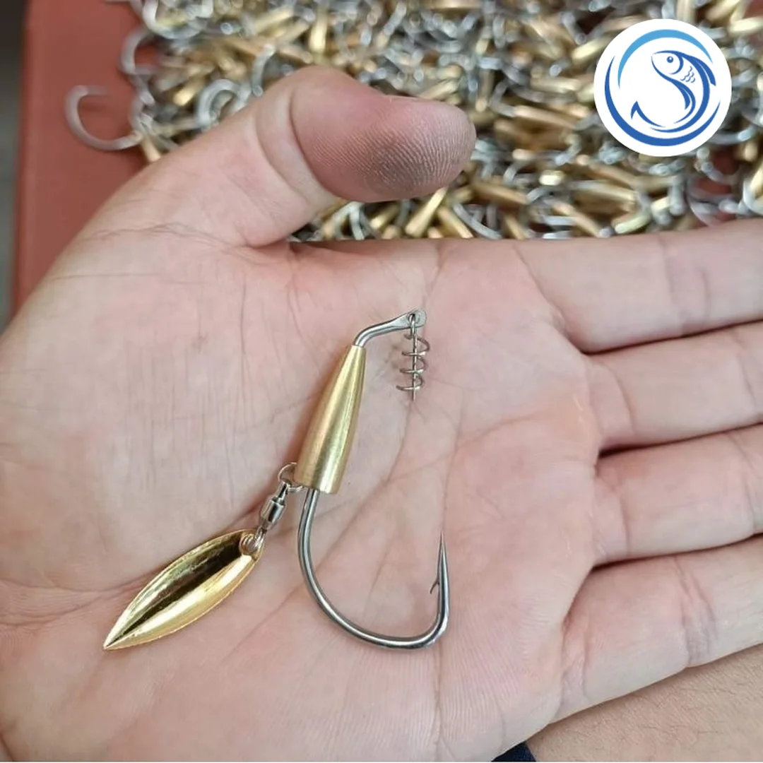 bán lưỡi câu cá lóc tóm sẵn dây 50cm