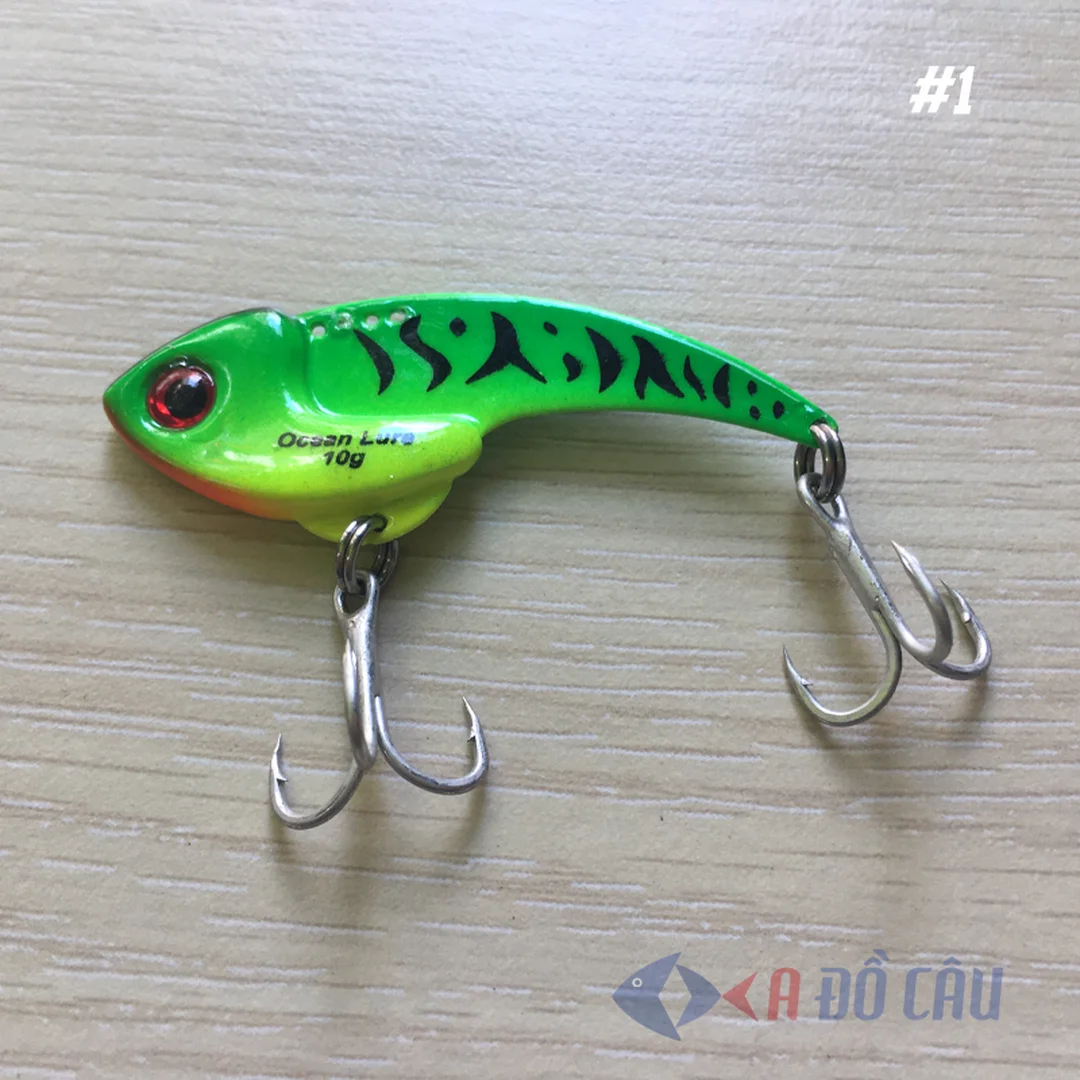 Cá sắt câu cá lóc Fishen 10g màu xanh vàng cá sắt câu cá lóc Fishen 10g màu xanh vàng