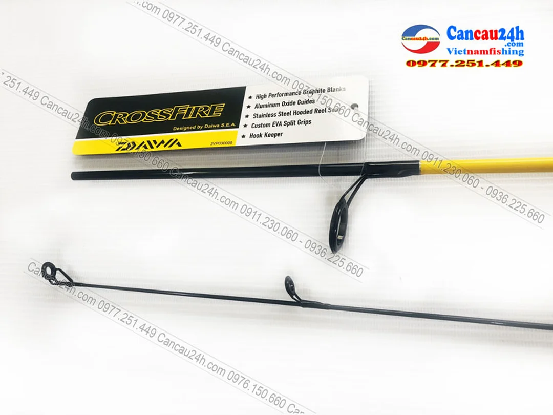 cần câu lure cá lóc cận cảnh khoen và ngọn cần