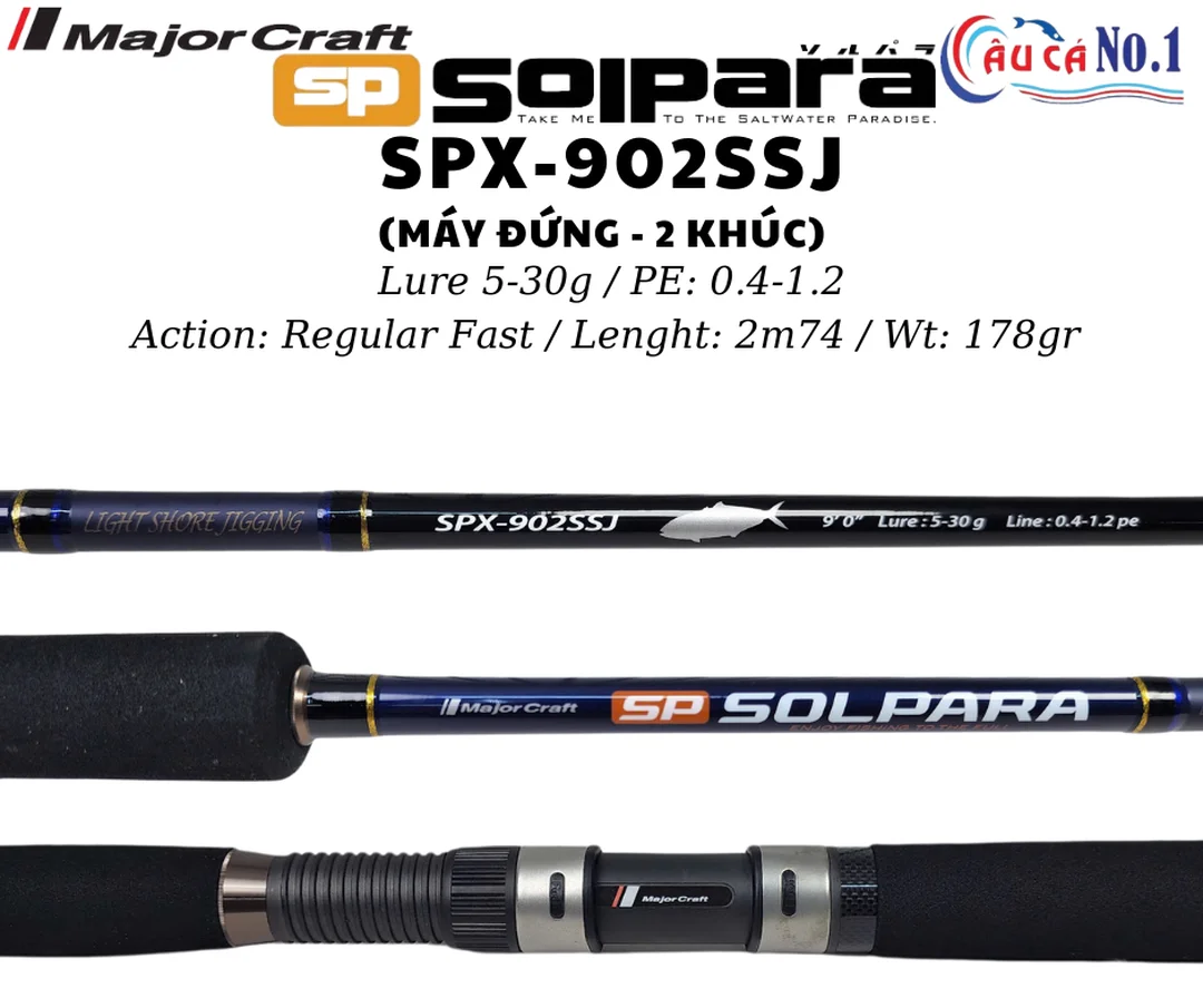 Cần câu lure Major Craft Solpara cần câu lure Major Craft Solpara Jigging cho người cần tham khảo model