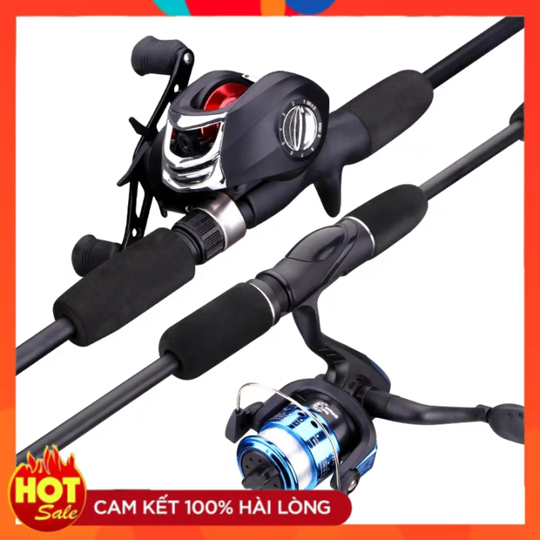 cần câu lure máy đứng 1m8 cho người mới tập lure