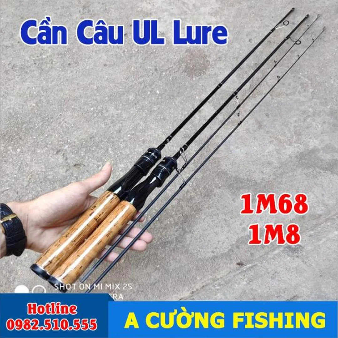 cần câu lure máy đứng 1m8 phối máy đứng size nhỏ