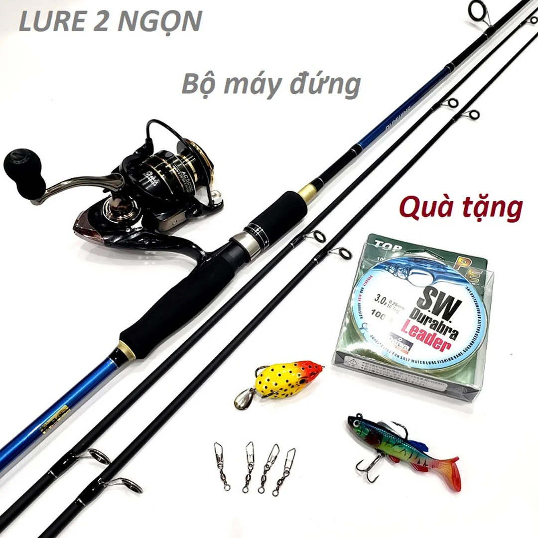 cần câu lure máy đứng 2m4 cần kiểm tra khoen và mối nối