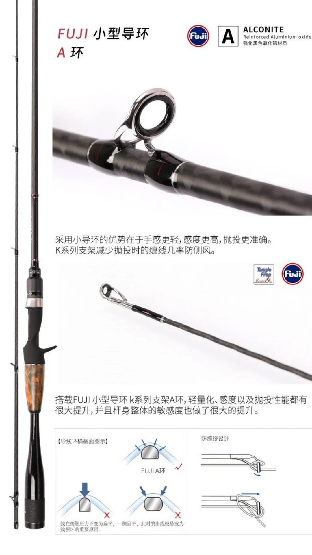 cần câu lure máy đứng AGILE S722ML toàn thân đặt ngang