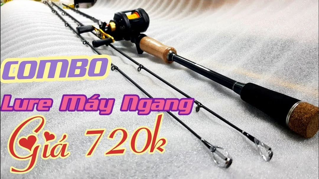 Combo cần câu lure 2 ngọn máy ngang cho người mới