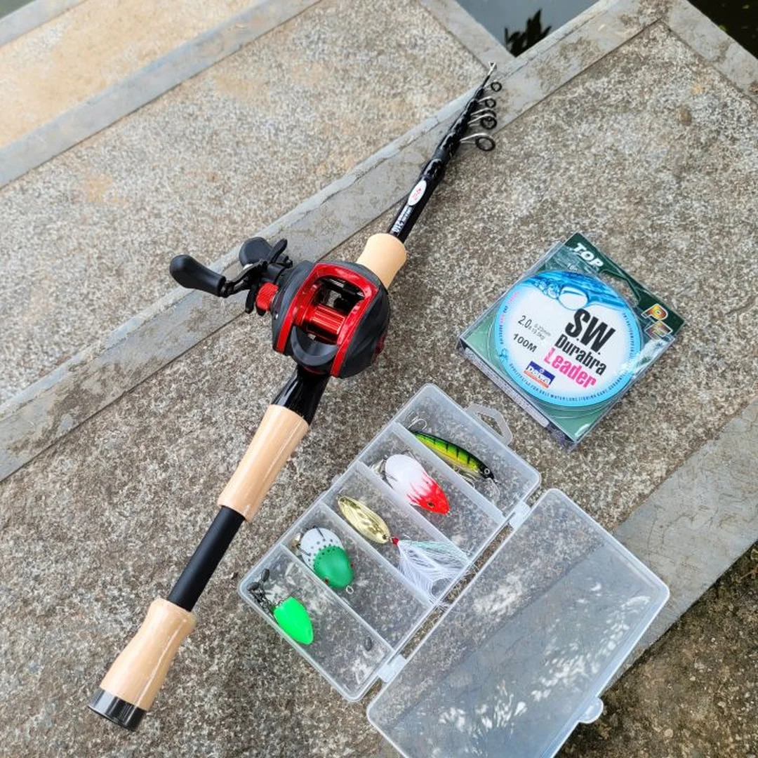 combo cần câu lure máy ngang thương hiệu baitcast thực chiến