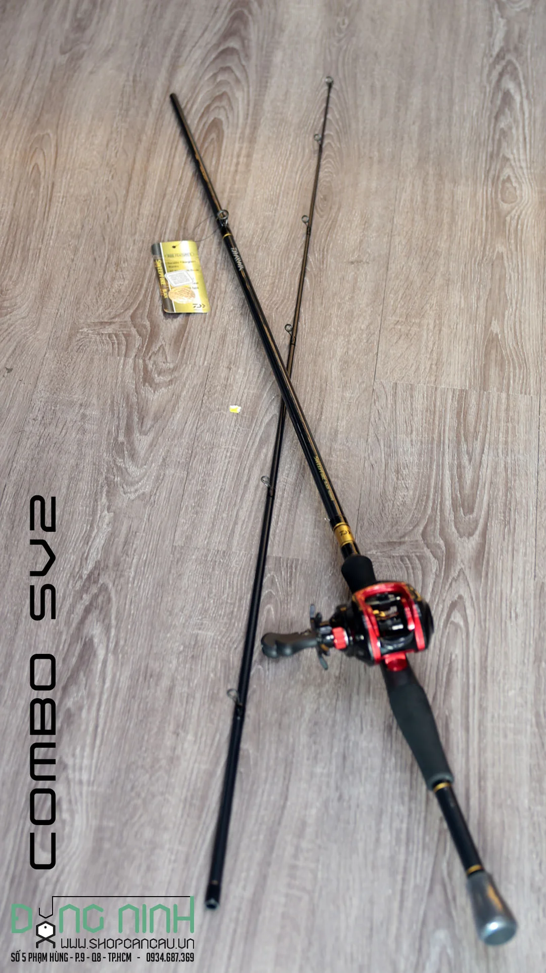 combo cần lure máy ngang giá rẻ SV2 cho người mới tập baitcasting