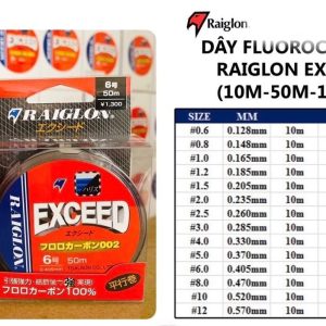 Dây Leader Exceed Fluorocarbon Cuộn 10m, 50m