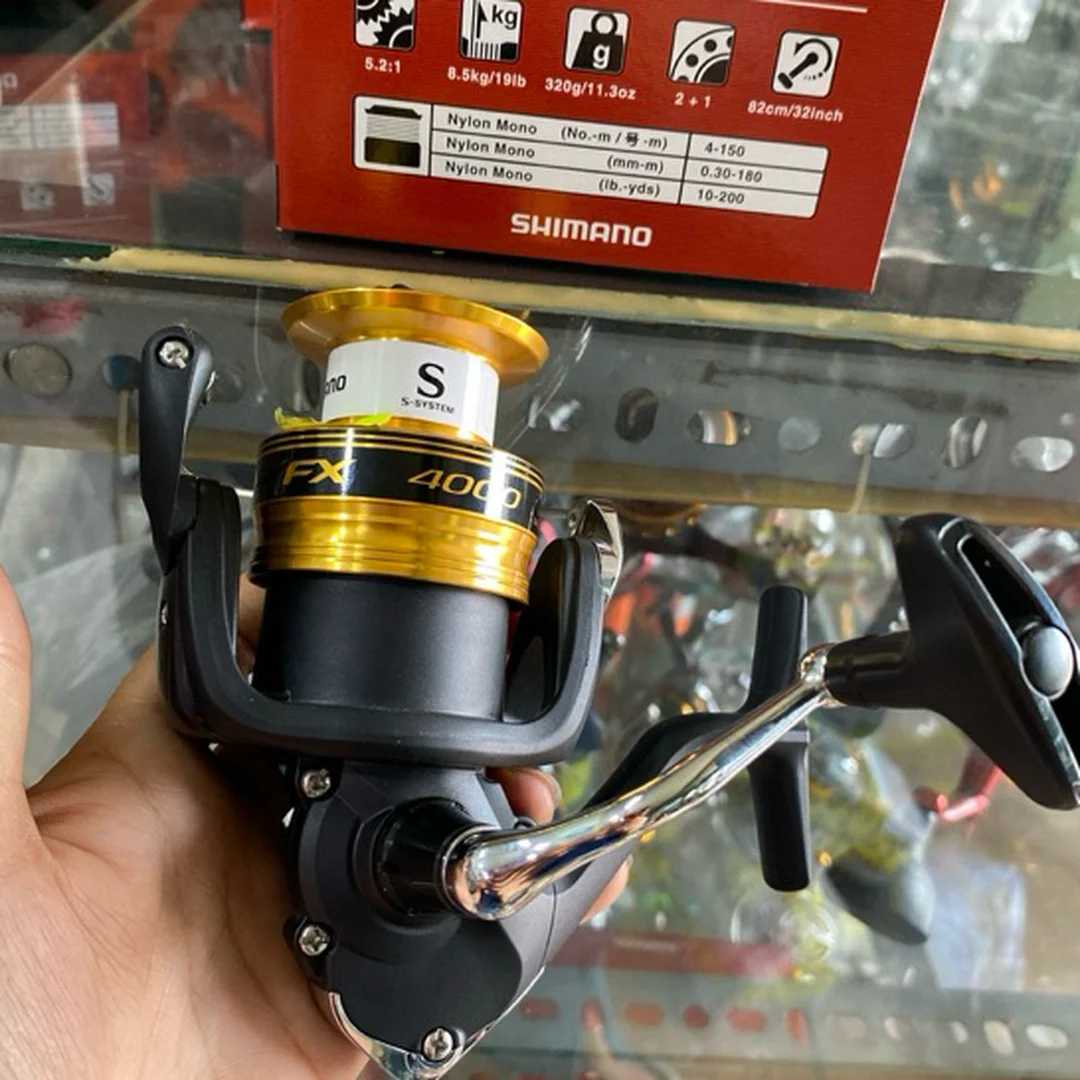 máy câu cá lóc Shimano dạng máy đứng cho người mới