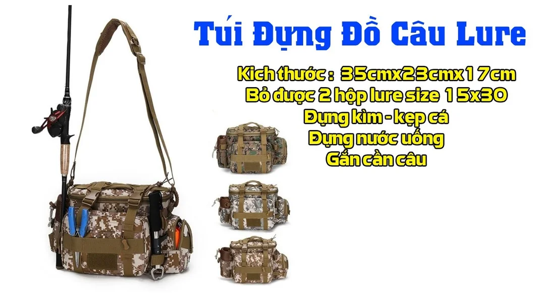 Video review túi đựng đồ câu lure đa năng