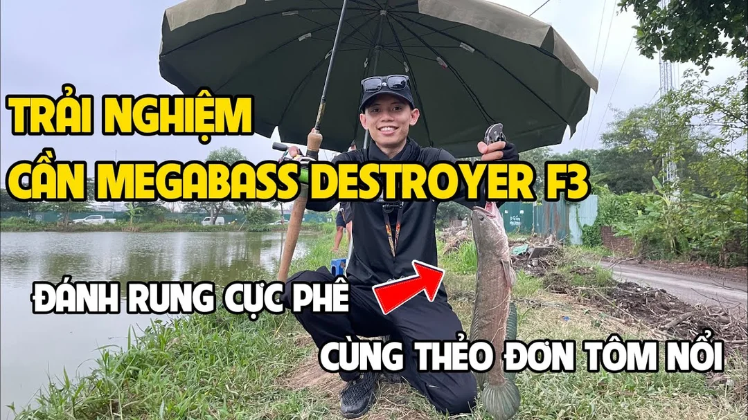Video trải nghiệm cần Megabass Destroyer F3 câu lure thực tế